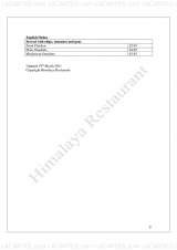 Menus & Prices, Himalaya Indian Restaurant, Catford