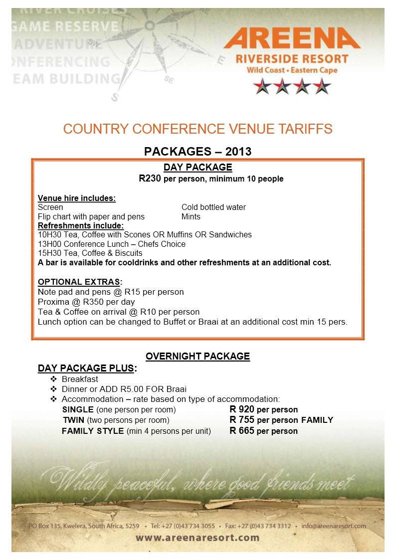  Pricelists of Areena Riverside Resort Corner of Schafli & Glengarriff Road, Kwelera - Photo 23 of 26