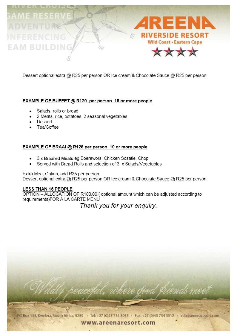  Pricelists of Areena Riverside Resort Corner of Schafli & Glengarriff Road, Kwelera - Photo 16 of 26
