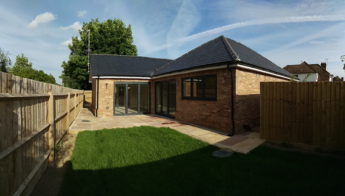 New bungalow west elevation and garden Profile Photos of Alpha Team Building Services Unit 28 Old Church Road Ind Est - Photo 2 of 15