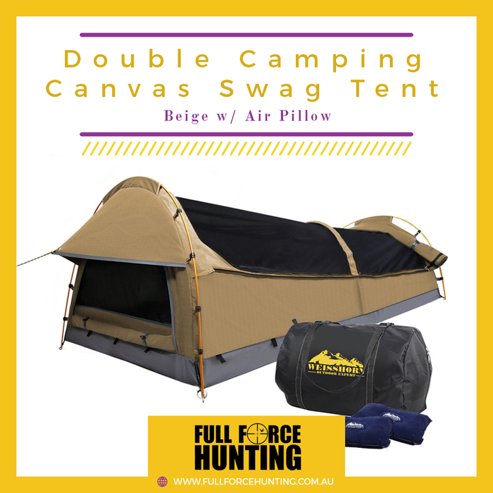 Just because you’re in the bush, doesn’t mean you can’t rest and relax in style. Our swag tent brings you comfort in the outdoors for $195.90. Get yours in beige, celadon, green, gray, or navy.<br />
--<br />
www.fullforcehunting.com.au/ FFH Products of Full Force Hunting 2 Portside Cres Maryville NSW 2293 - Photo 1 of 15 Just because you’re in the bush, doesn’t mean you can’t rest and relax in style. Our swag tent brings you comfort in the outdoors for $195.90. Get yours in beige, celadon, green, gray, or navy.<br />
--<br />
www.fullforcehunting.com.au/ FFH Products of Full Force Hunting 2 Portside Cres Maryville NSW 2293 - Photo 1 of 15