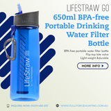 Feel like a true outdoor enthusiast with this water filter bottle. Get your water from any fresh water source and this bottle should filter everything else. It is now yours for $46.95.
www.fullforcehunting.com.au/, Full Force Hunting, Maryville