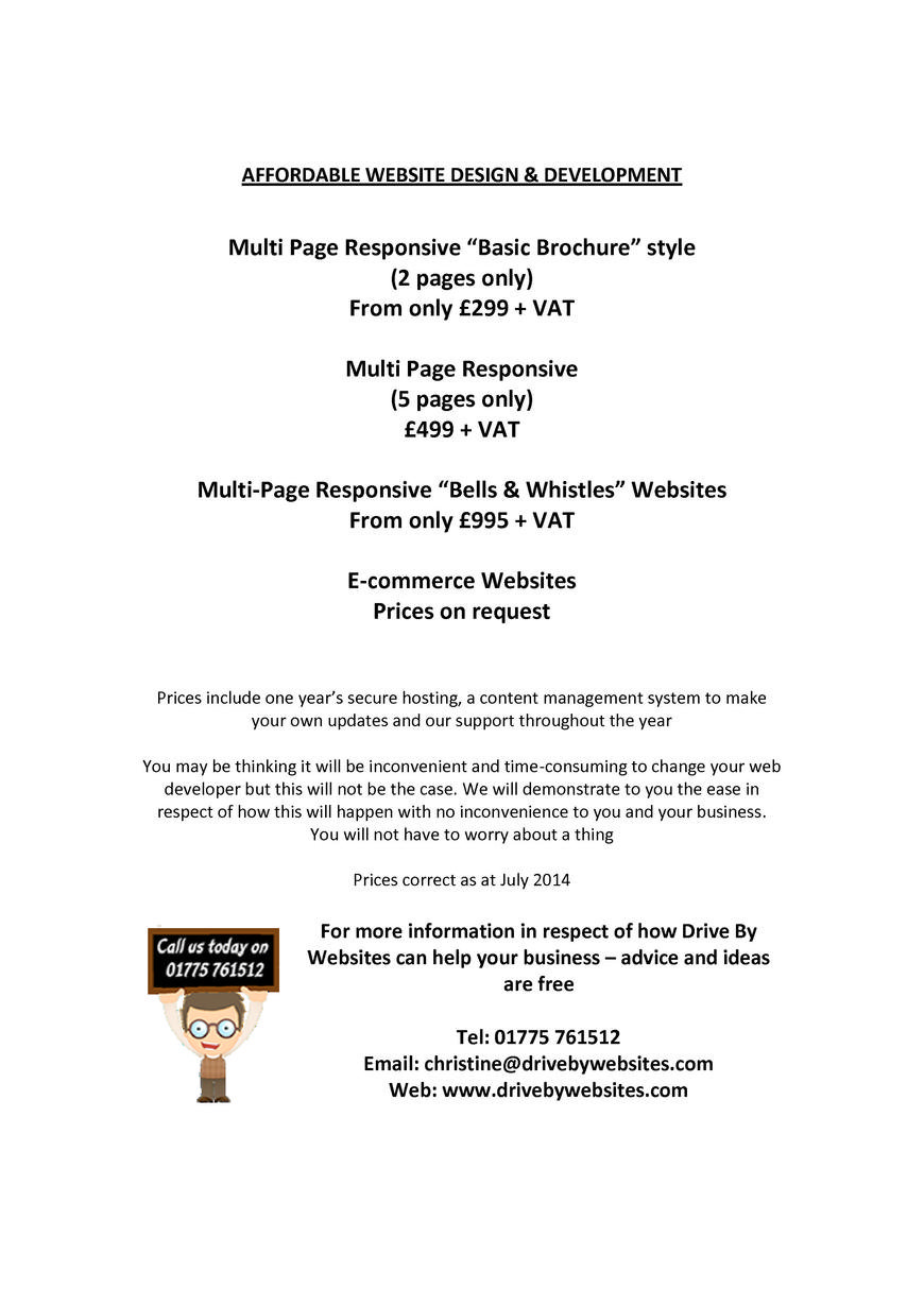  Pricelists of Drive By Websites Limited 14 Bear Lane, Pinchbeck - Photo 1 of 1