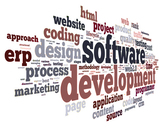 Software development concept in tag cloud on white background, Peacockindia Pvt.Ltd., Chennai