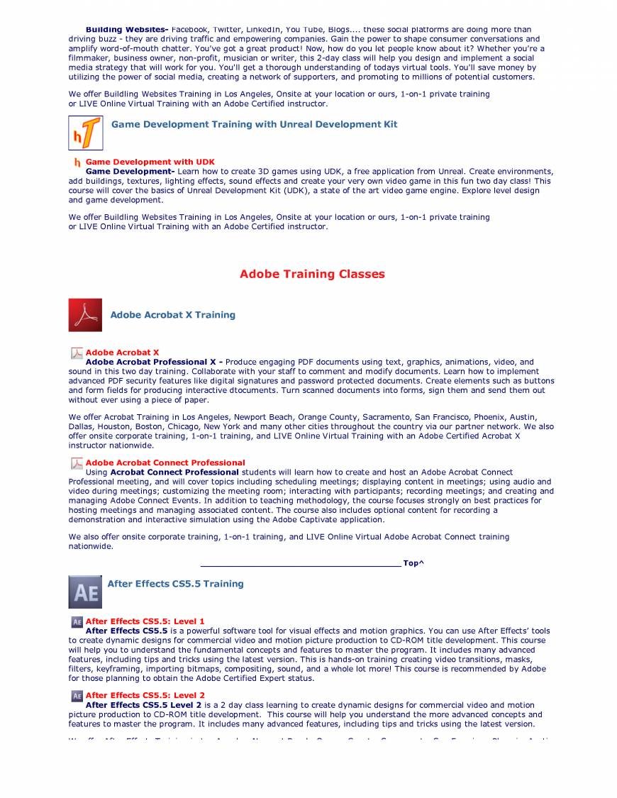  Pricelists of headTrix, Inc. | Adobe Certified Training & Consulting 3110 Main Street - Photo 2 of 7