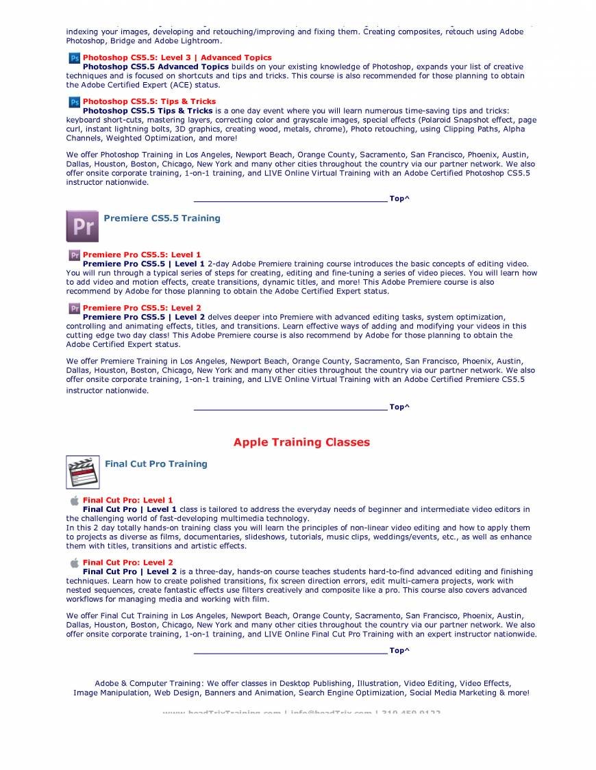  Pricelists of headTrix, Inc. | Adobe Certified Training & Consulting 3110 Main Street - Photo 6 of 7
