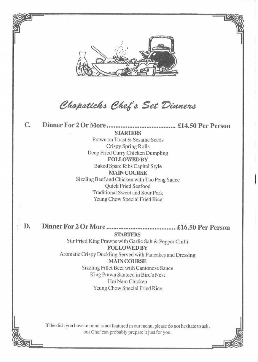  Pricelists of Chopsticks Chinese Restaurant Canterbury Iceland Road - Photo 5 of 13