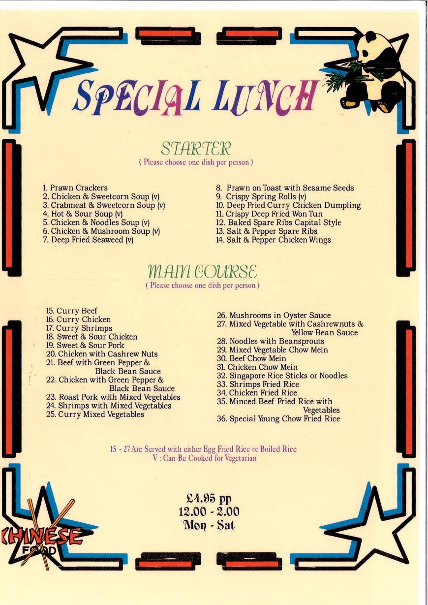  Pricelists of Chopsticks Chinese Restaurant Canterbury Iceland Road - Photo 13 of 13