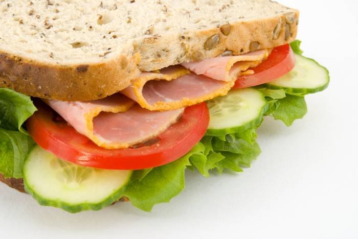 Close up side view of a ham and salad sandwich Profile Photos of Raffelinas Catering Upper Wickham Lane - Photo 1 of 11