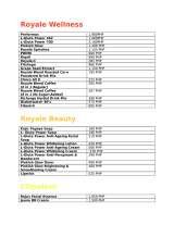 Menus & Prices, The Amazing Shop, Sampaloc