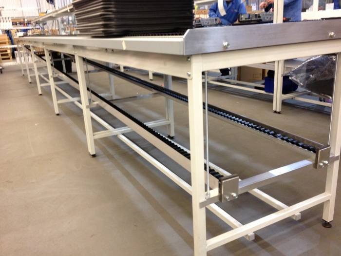 Production line benches with return conveyor to underside Profile Photos of Storage Design Limited Primrose Hill - Photo 5 of 28 Production line benches with return conveyor to underside Profile Photos of Storage Design Limited Primrose Hill - Photo 5 of 28