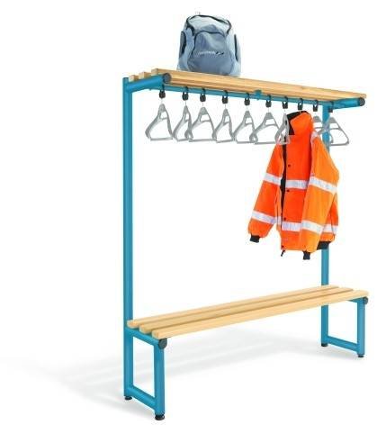 blue locker room bench with captive hangers PROBE products of Storage Design Limited Primrose Hill - Photo 8 of 36