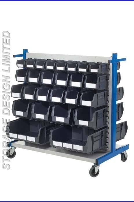 Grey linbins on louvre panel trolley LINBINS of Storage Design Limited Primrose Hill - Photo 12 of 54