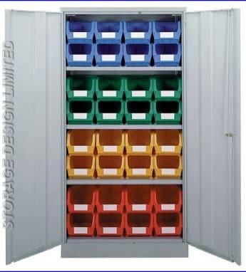 Colour linbins in large cupboard LINBINS of Storage Design Limited Primrose Hill - Photo 24 of 54