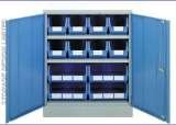 Blue linbins in small blue cupboard Storage Design Limited Primrose Hill 