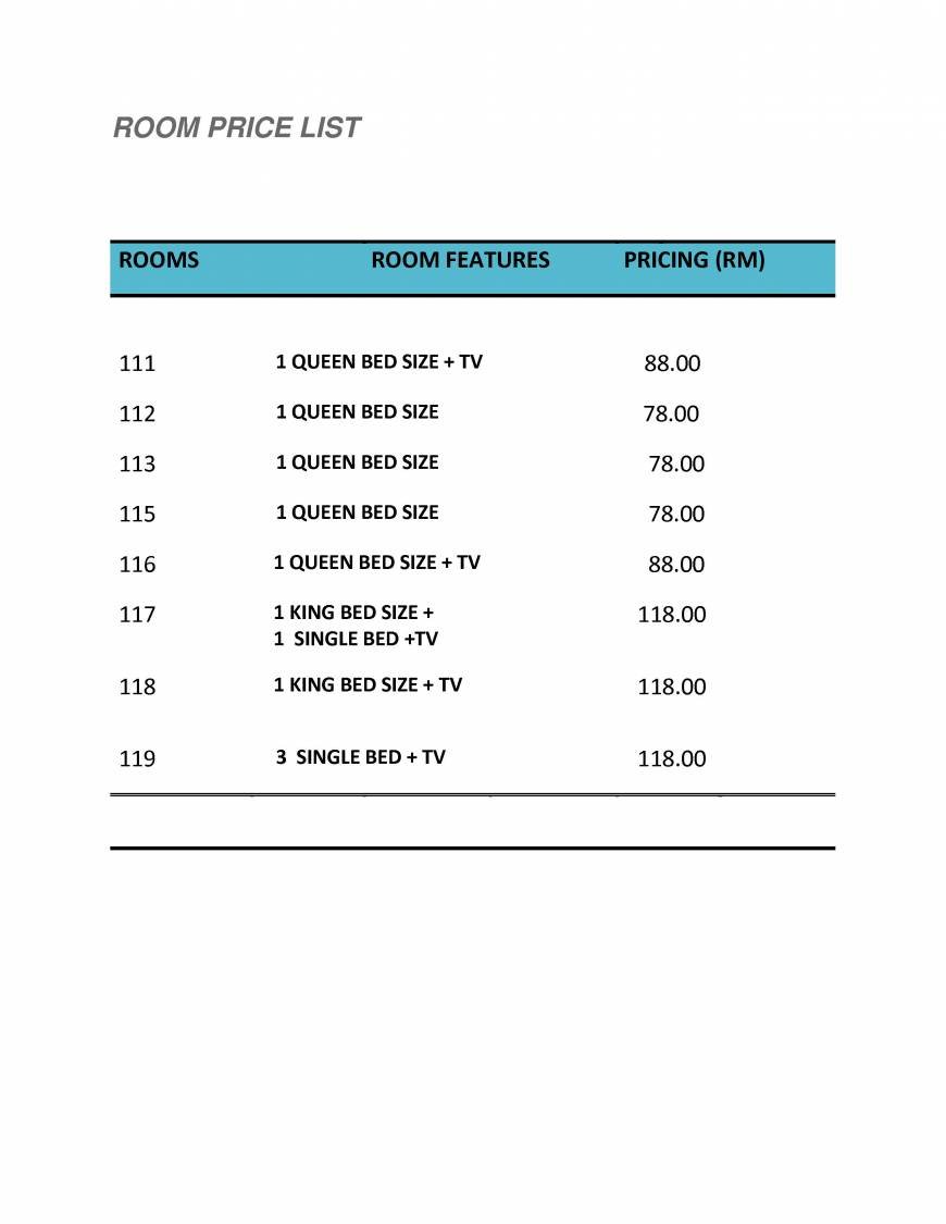  Pricelists of DEMOTEL KULIM No 65 Jalan Cengal 3, Taman Cengal Indah. - Photo 1 of 1