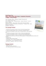 Menus & Prices, KET Travel, Cairo