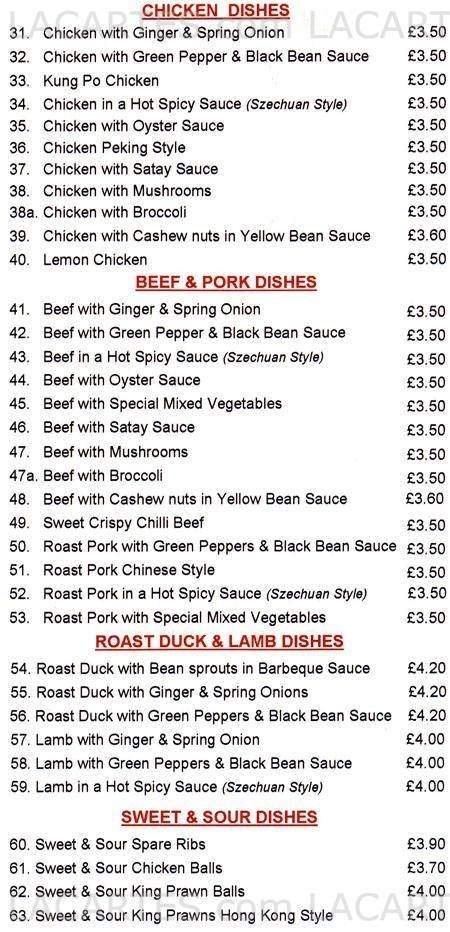  Pricelists of Lucky Dragon Chinese Takeaway 3 Station Approach - Photo 3 of 6