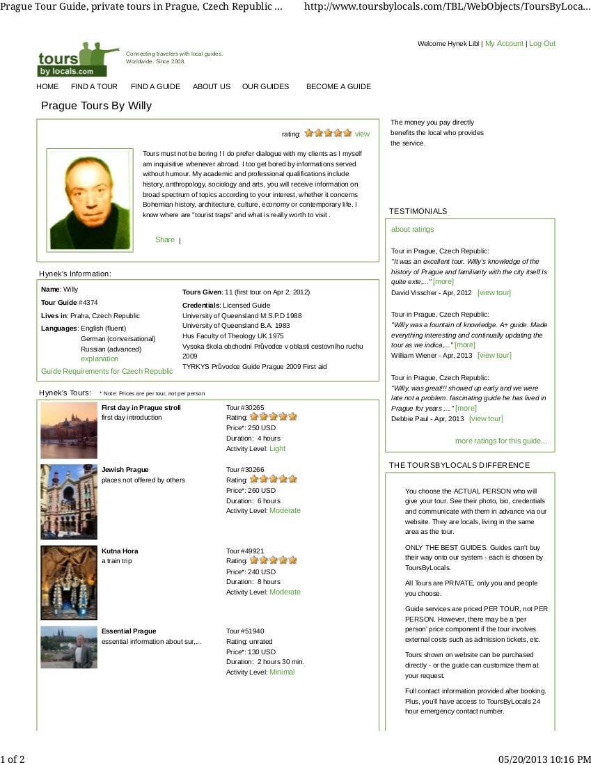  Pricelists of Willy Libl Na Pankraci - Photo 2 of 2