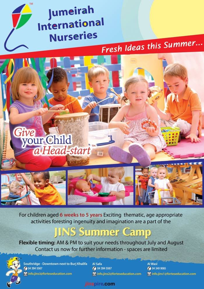 Summer Camp 2013 Promotions of Jumeirah International Nurseries Al Safa / Al Wasl / Southridge, Downtown - Photo 1 of 2