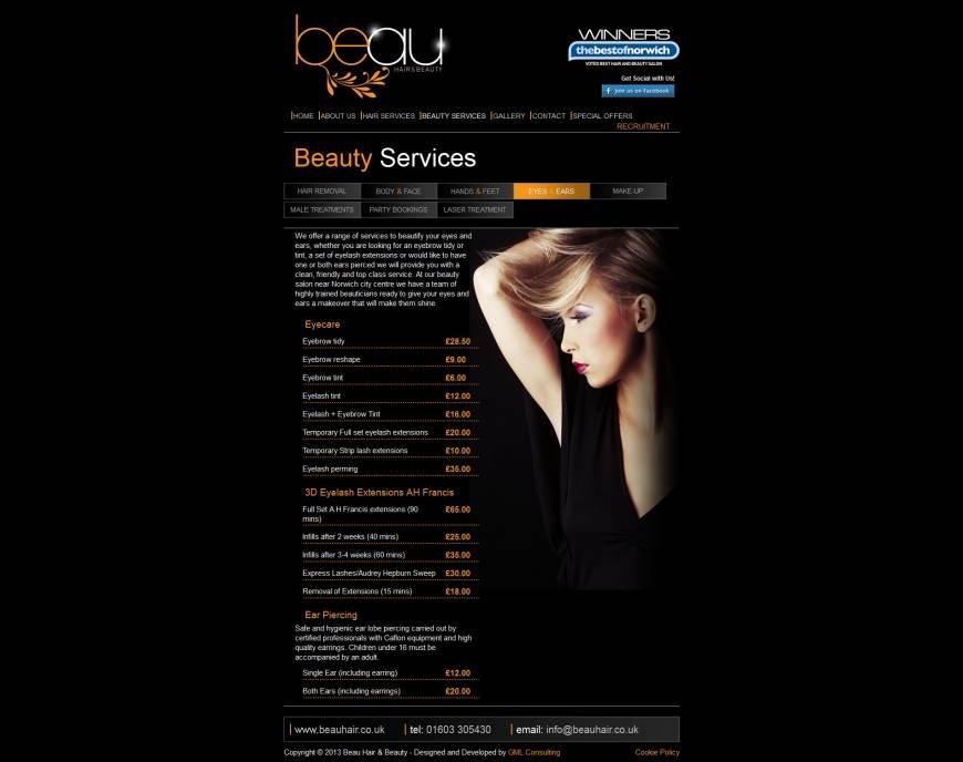  Pricelists of Beau Hair & Beauty 205 Queens Road - Photo 2 of 8