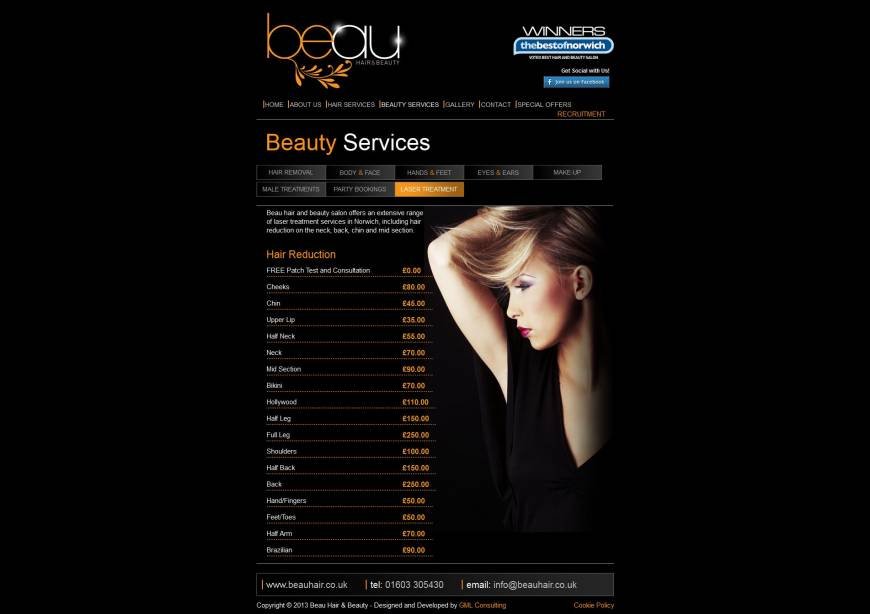  Pricelists of Beau Hair & Beauty 205 Queens Road - Photo 6 of 8