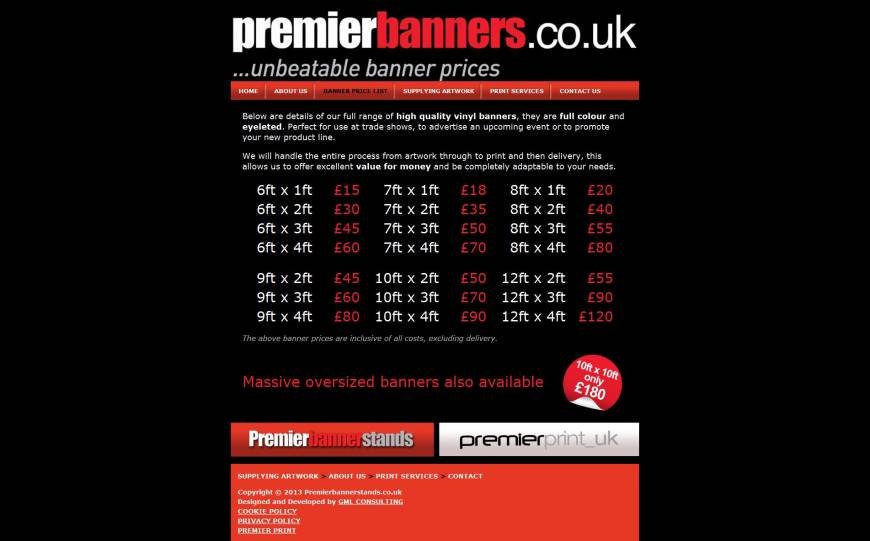  Pricelists of Premier Banners 40 Hewett Yard,  Hall Road - Photo 1 of 1