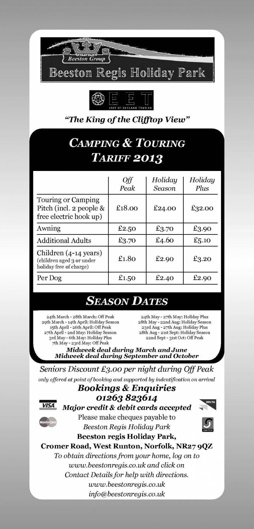  Pricelists of Beeston Regis Holiday Park Cromer Road, West Runton - Photo 2 of 2
