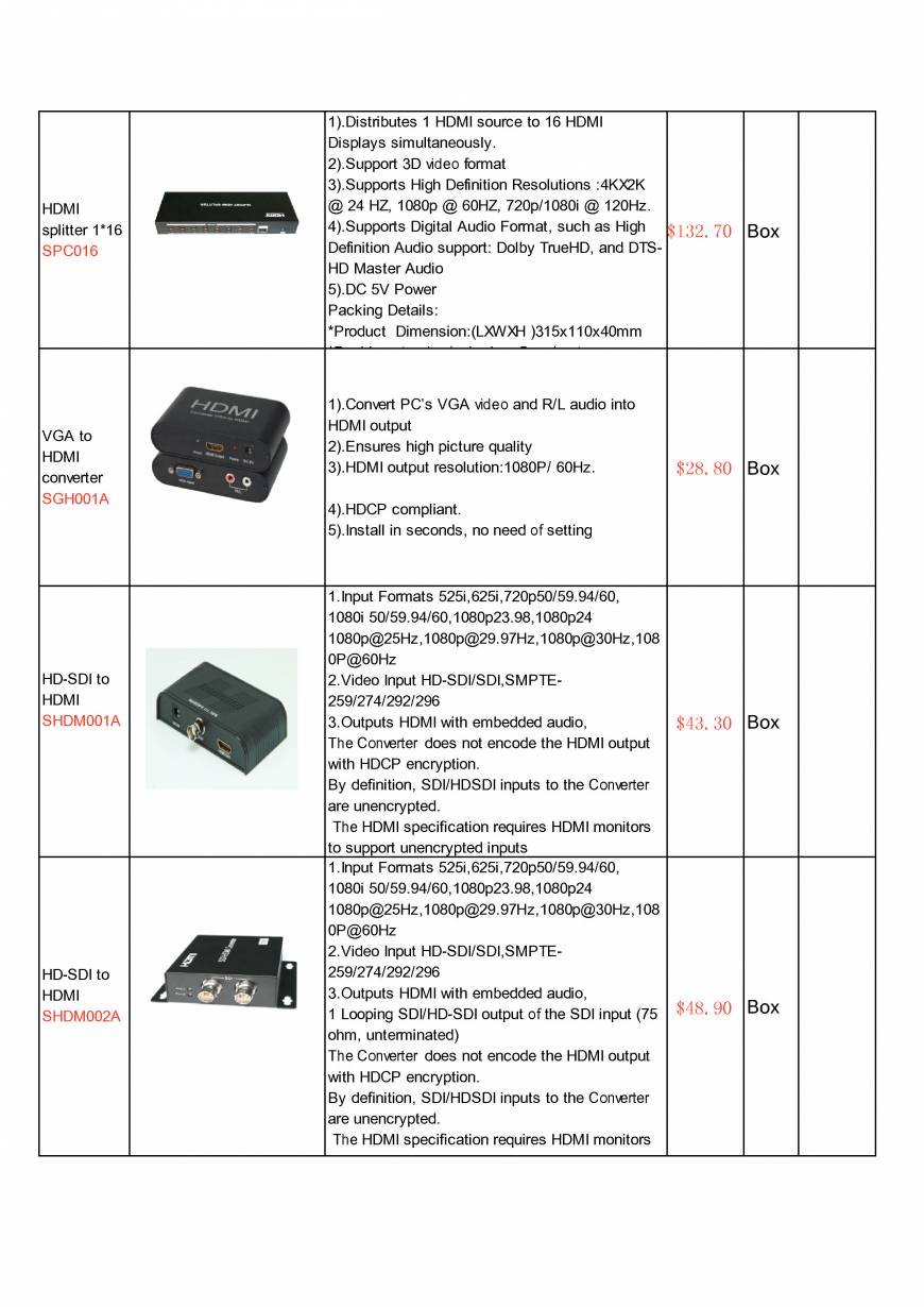  Pricelists of hdmi HDBaseT products No.3 Industrial Zone Nanlian Longgang Town - Photo 1 of 4