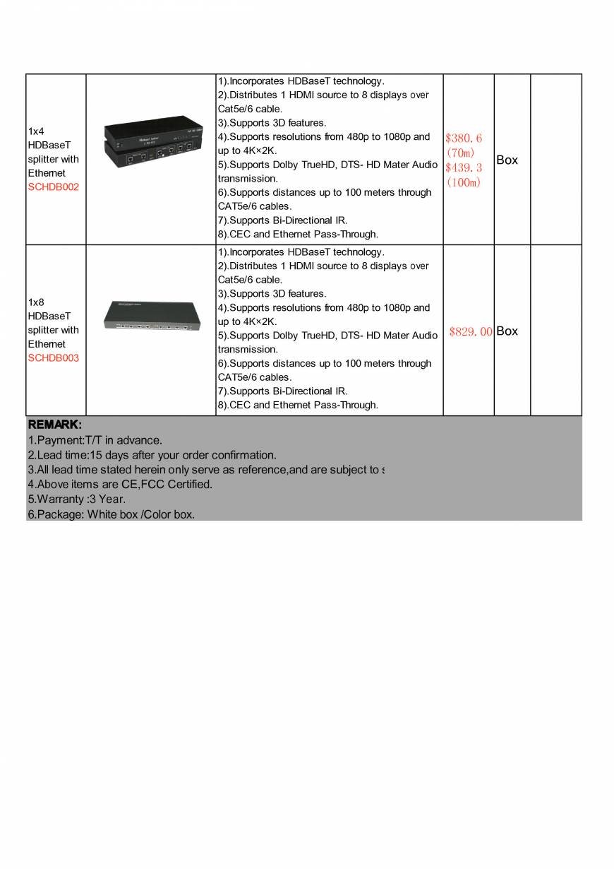  Pricelists of hdmi HDBaseT products No.3 Industrial Zone Nanlian Longgang Town - Photo 2 of 4