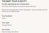Menus & Prices, Egypt Travel Tours, Cairo