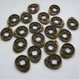 6 Antique Bronze Chinese Coin Charms Pendants €1.50