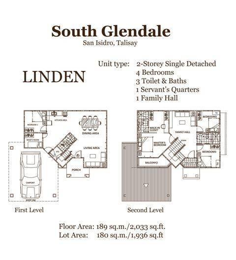 Linden Floor Plan Profile Photos of SOUTH GLENDALE SUBDIVISION San Isidro - Photo 5 of 13