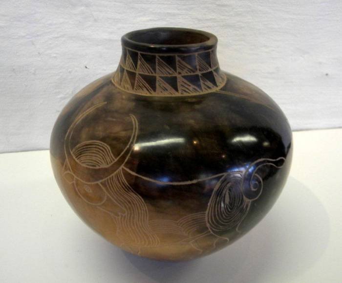 Uphiso Clay Pot by Clive Sithole Traditional Zulu Pots  of The African Art Centre 94 Florida Road - Photo 1 of 5