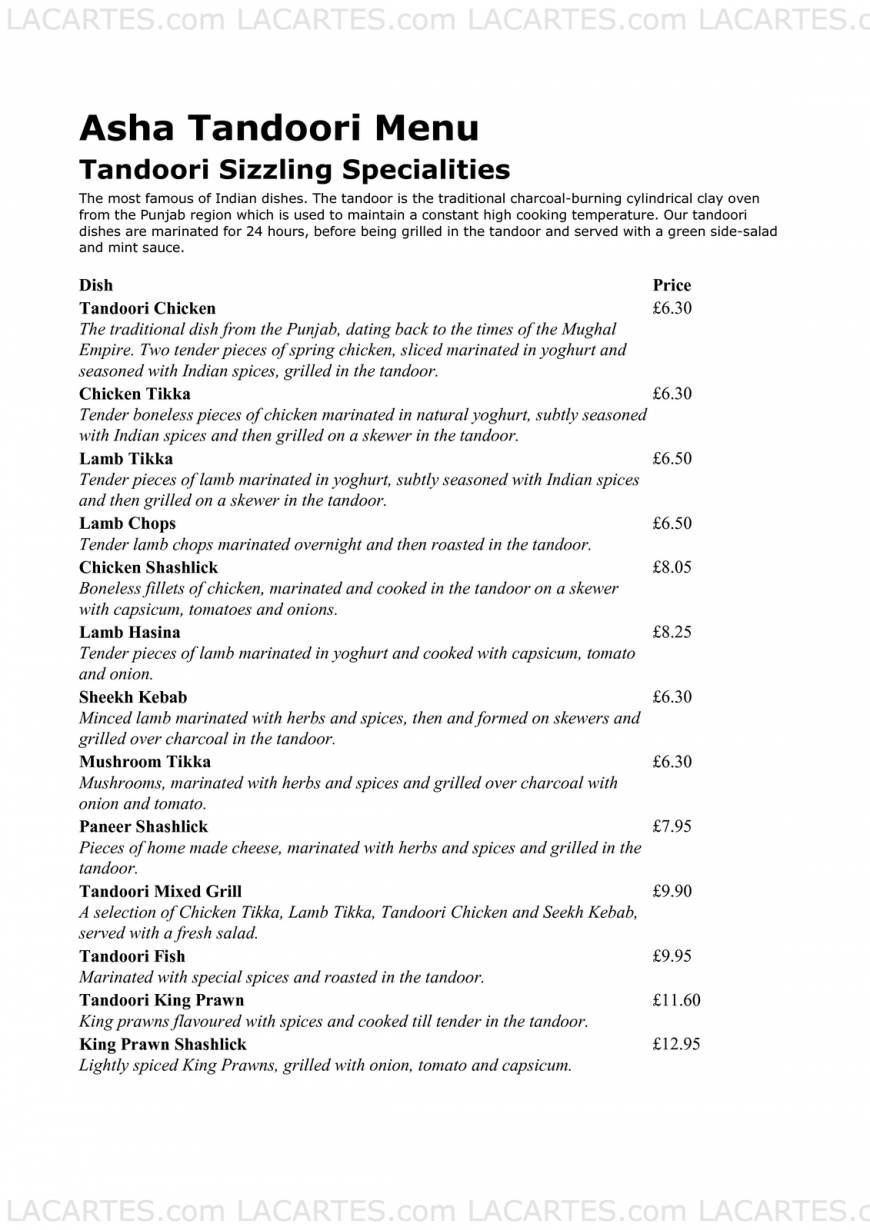  Pricelists of The Asha Tandoori 68 Station Approach - Photo 11 of 18