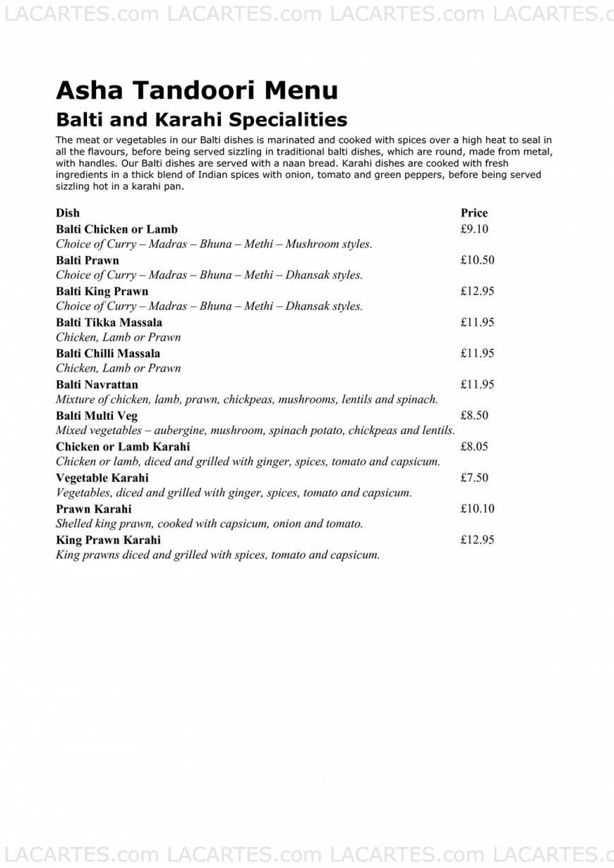  Pricelists of The Asha Tandoori 68 Station Approach - Photo 7 of 18