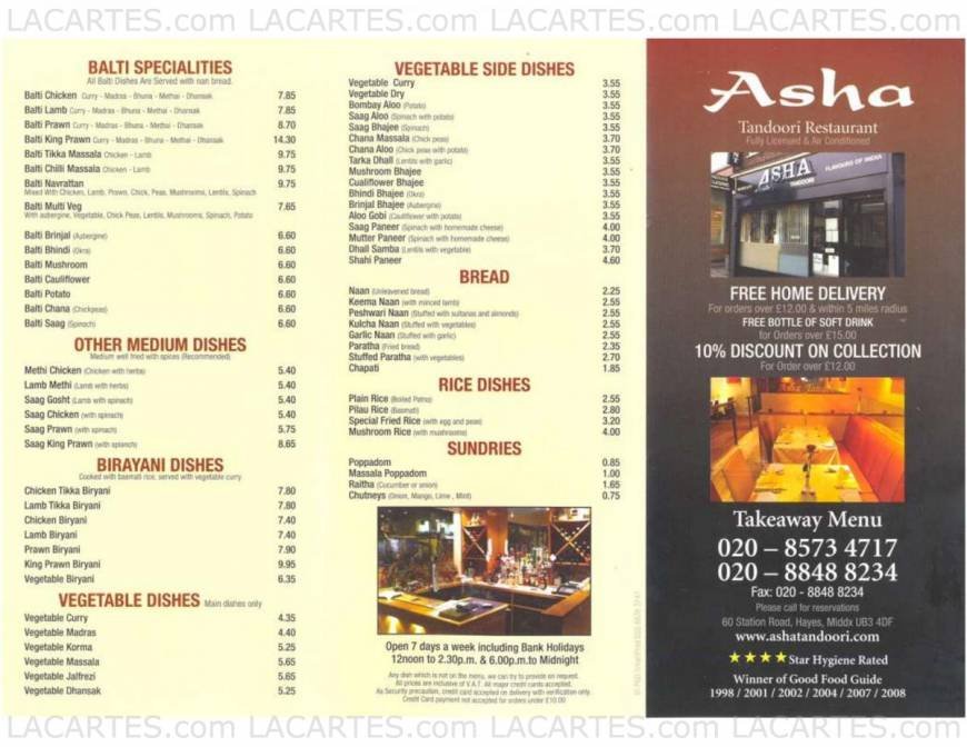  Pricelists of The Asha Tandoori 68 Station Approach - Photo 3 of 18