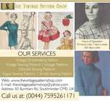 The Vintage Pattern Store | Vintage Dressmaking Pattern | London, Southminster