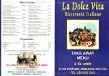 Menus & Prices, La Dolce Vita Ristorante Italiano, Wimbledon