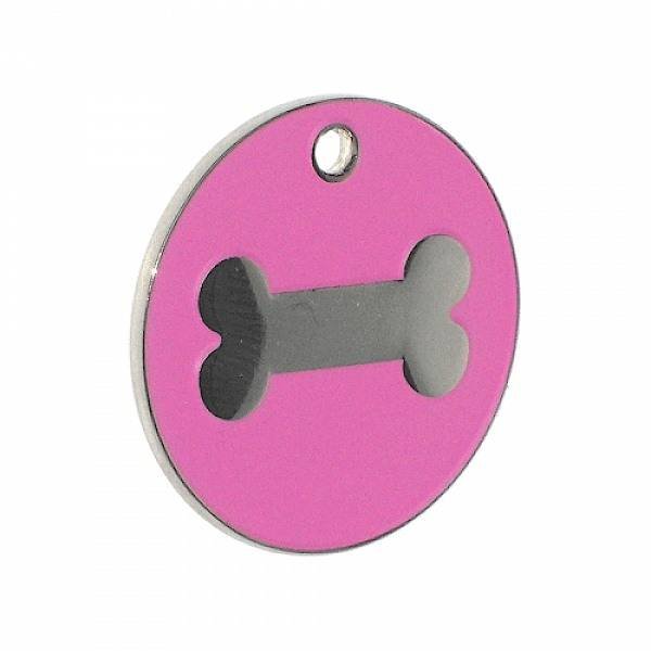 Pink enamel pet tag - bone motif - from tagmakers.co.uk Enamel Pet Tags of Tag Makers West View - Photo 4 of 37