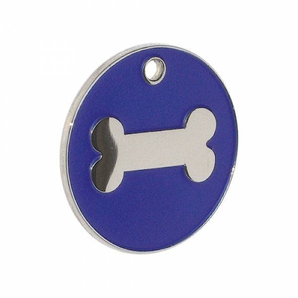 Dark Blue enamel pet tag - bone motif - from tagmakers.co.uk Enamel Pet Tags of Tag Makers West View - Photo 5 of 37