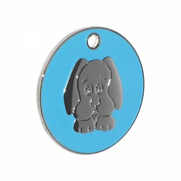 Light Blue enamel pet tag - dog face motif - from tagmakers.co.uk Enamel Pet Tags of Tag Makers West View - Photo 14 of 37