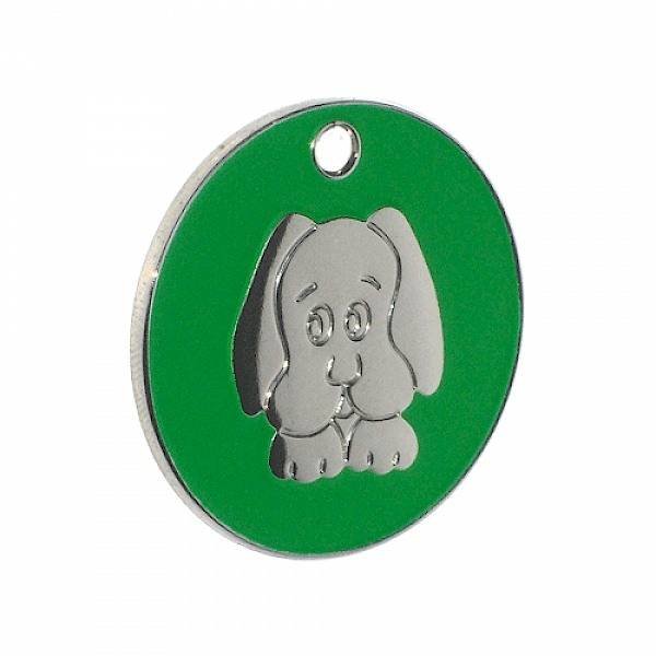 Green enamel pet tag - dog face motif - from tagmakers.co.uk Enamel Pet Tags of Tag Makers West View - Photo 15 of 37
