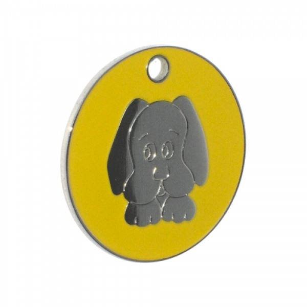 Yellow enamel pet tag - dog face motif - from tagmakers.co.uk Enamel Pet Tags of Tag Makers West View - Photo 19 of 37