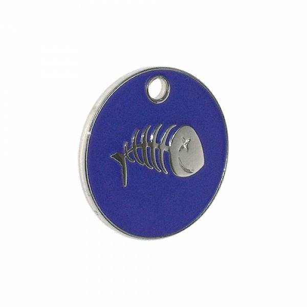 Dark Blue enamel pet tag - fishbone motif - from tagmakers.co.uk Enamel Pet Tags of Tag Makers West View - Photo 23 of 37