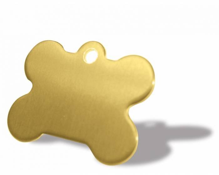 Gold bone-shape aluminium pet tag from tagmakers.co.uk Aluminium Pet Tags of Tag Makers West View - Photo 8 of 25