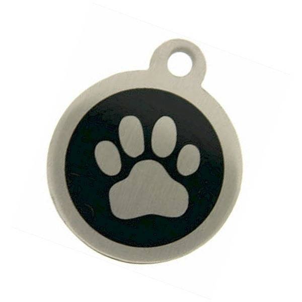 Black Steel Pet Tag with paw motif from tagmakers.co.uk Steel Pet Tags of Tag Makers West View - Photo 4 of 16 Black Steel Pet Tag with paw motif from tagmakers.co.uk Steel Pet Tags of Tag Makers West View - Photo 4 of 16