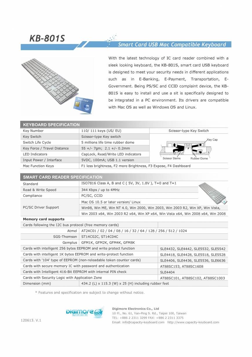  Pricelists of Digimore Electronics Co., Ltd. 10 Fl., No.61, Yan-Ping S. Rd. - Photo 3 of 6