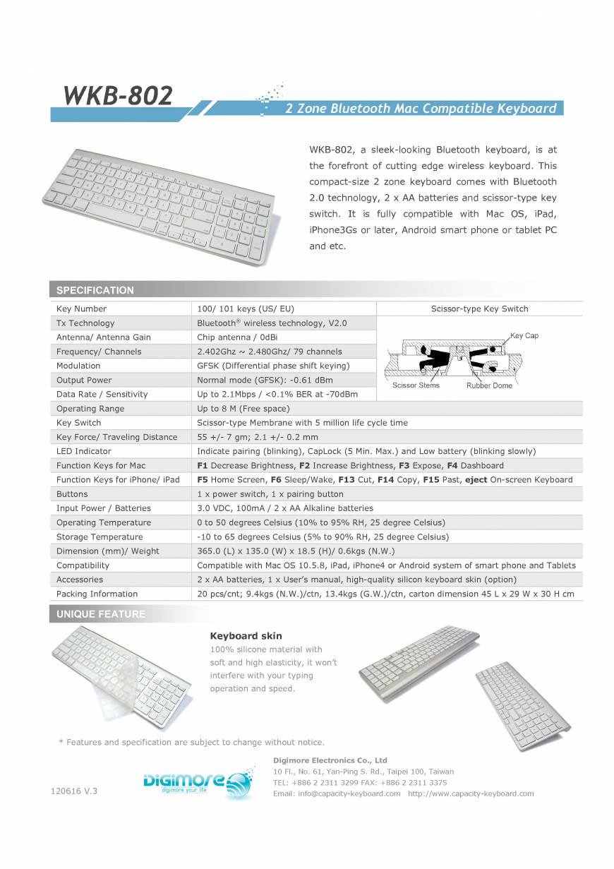  Pricelists of Digimore Electronics Co., Ltd. 10 Fl., No.61, Yan-Ping S. Rd. - Photo 6 of 6