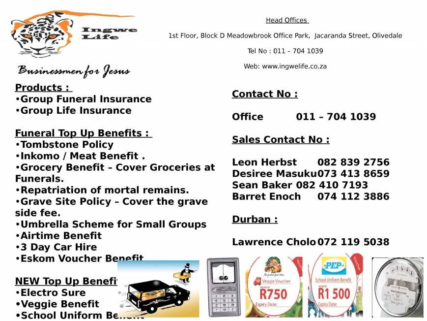  Pricelists of Ingwe Life Ingwe House, 1st Floor, Block D, Meadowbrook Office Estate, Jacaranda Street, Olivedale. - Photo 1 of 4